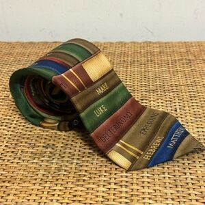 Vintage Eagle Neckwear 100% Silk Christian Necktie Jesus Religious Bible Verse